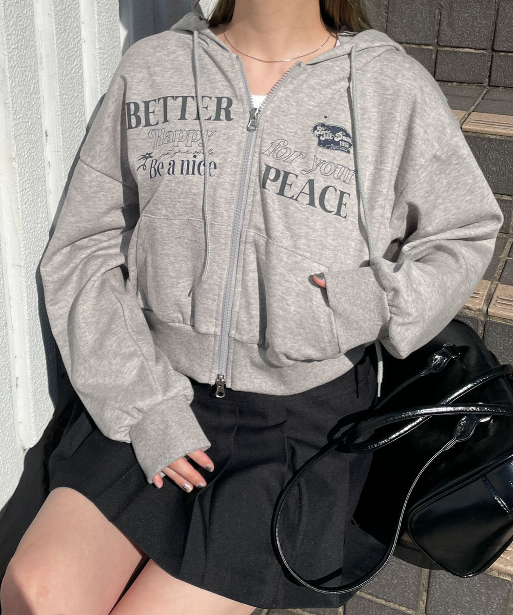 杢グレー　 モデル:155cm F着用