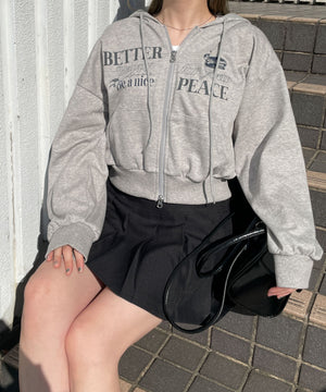 杢グレー　 モデル:155cm F着用