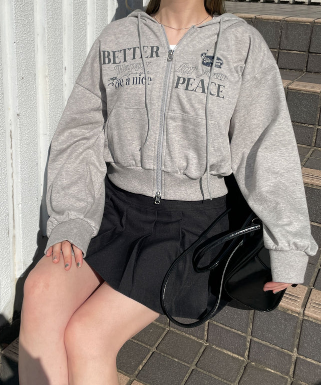 杢グレー　 モデル:155cm F着用