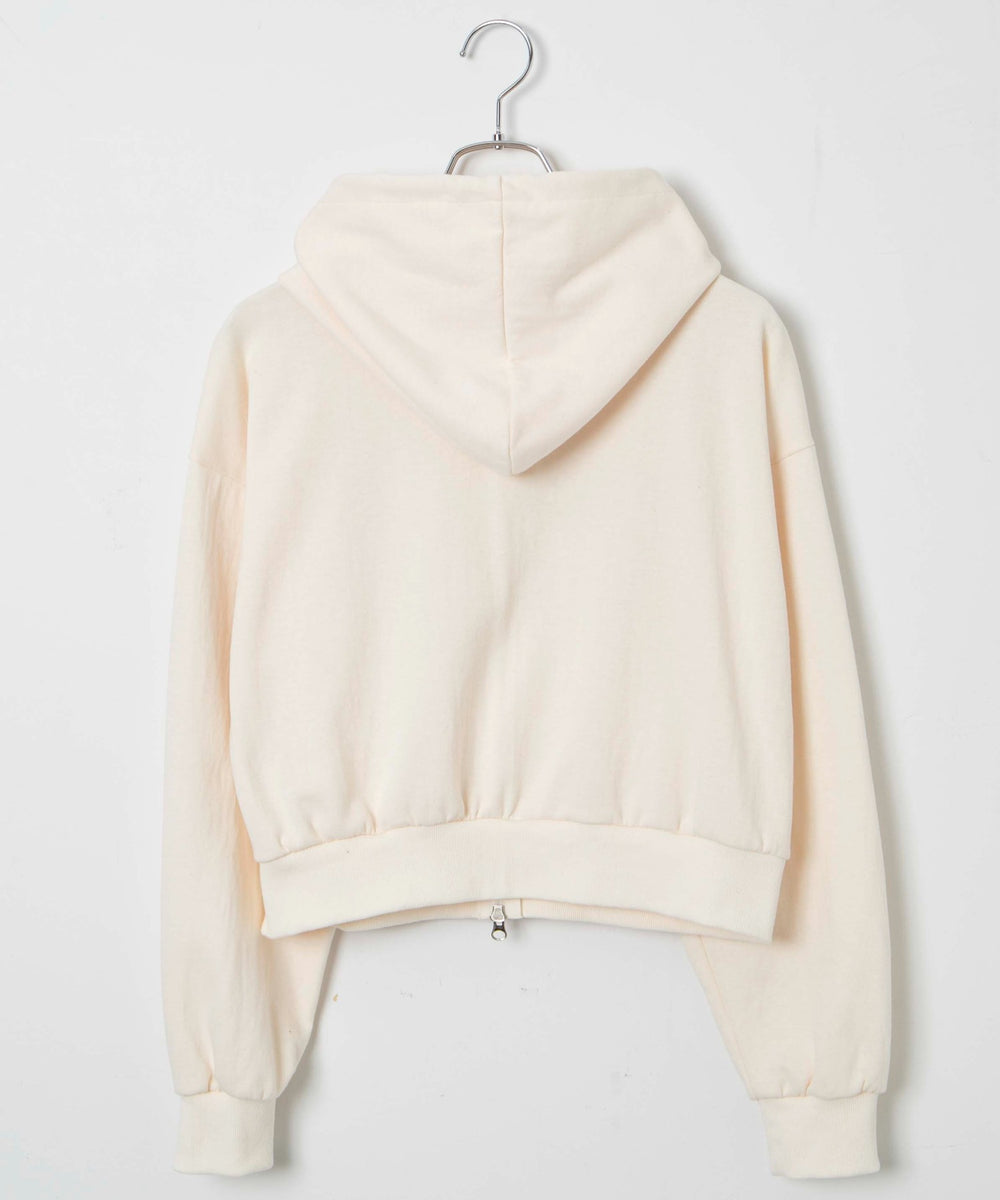 ロゴショートジップパーカー