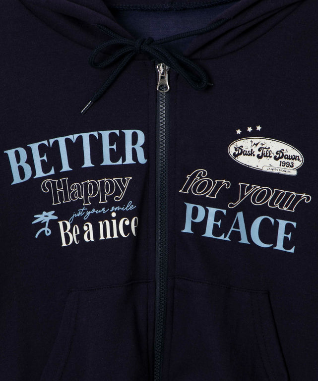 ロゴショートジップパーカー