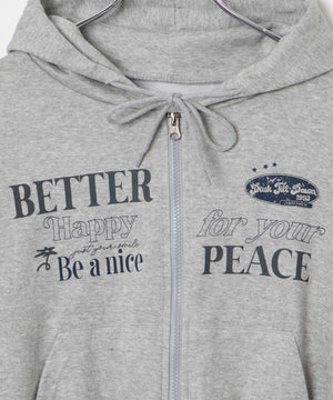 ロゴショートジップパーカー