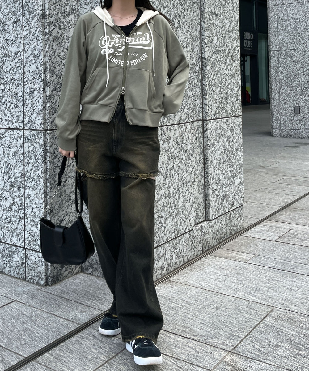 カーキ　モデル:155cm F着用