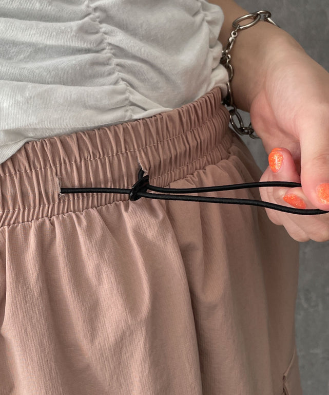 ナイロンカーゴミニスカート