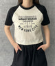 CALIFORNIAロゴラグランTシャツ/ブラック　モデル:155cm F着用