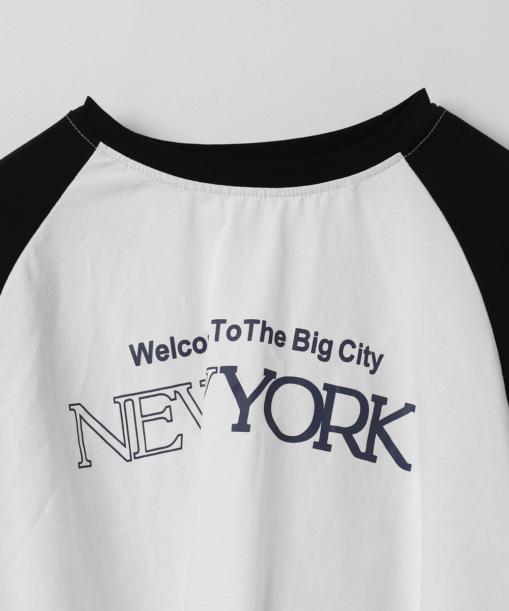 シティロゴラグランショートスリーブTシャツ