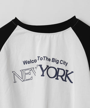 シティロゴラグランショートスリーブTシャツ