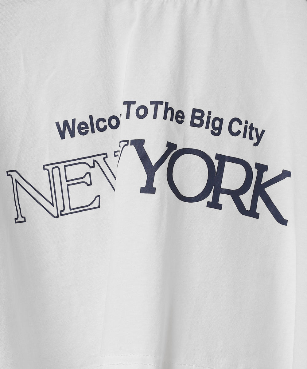 シティロゴラグランショートスリーブTシャツ