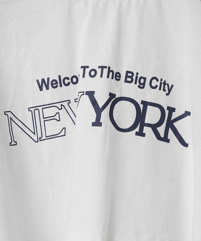 シティロゴラグランショートスリーブTシャツ