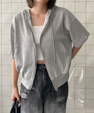 杢グレー　モデル:155cm F着用