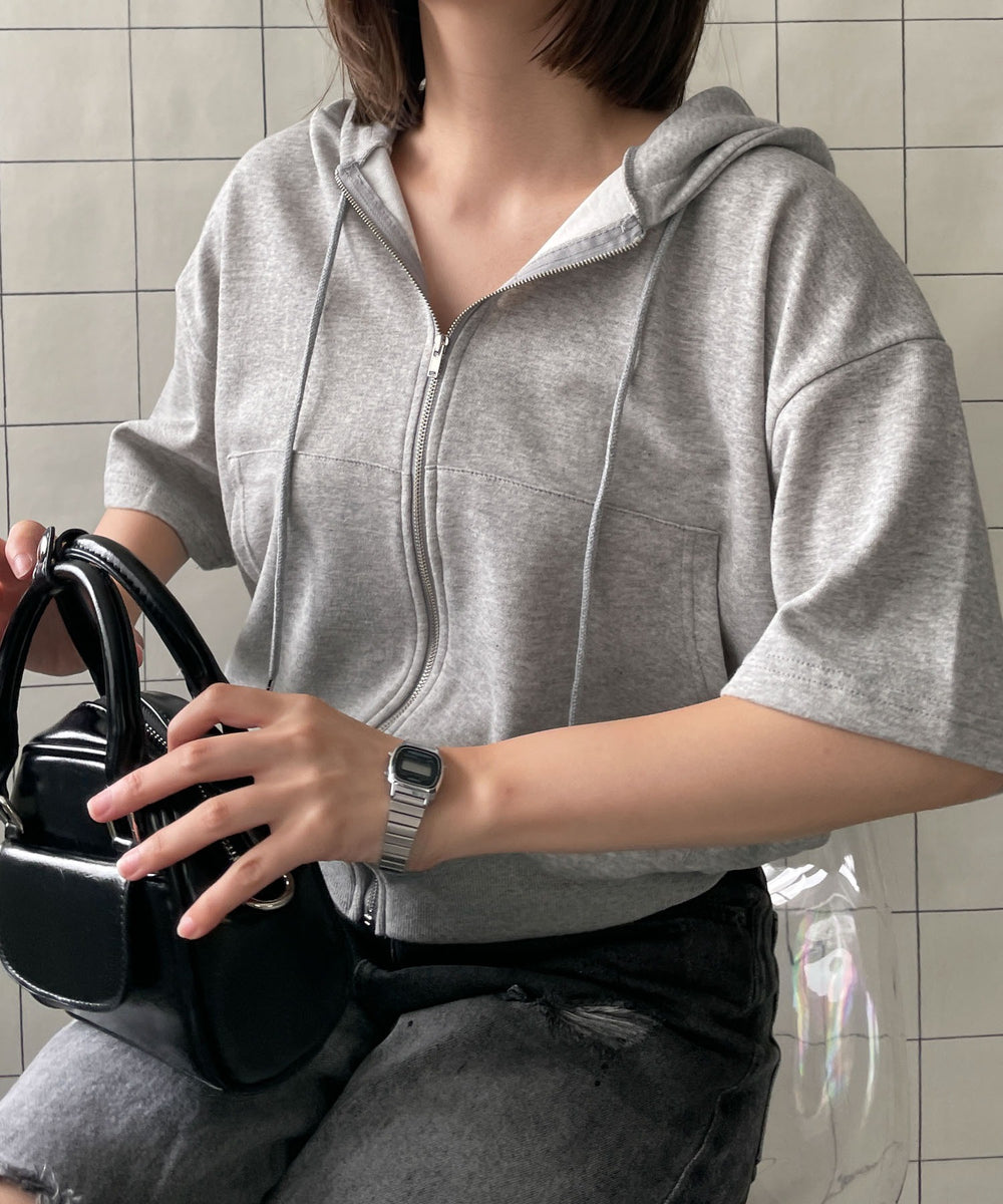 杢グレー　モデル:155cm F着用