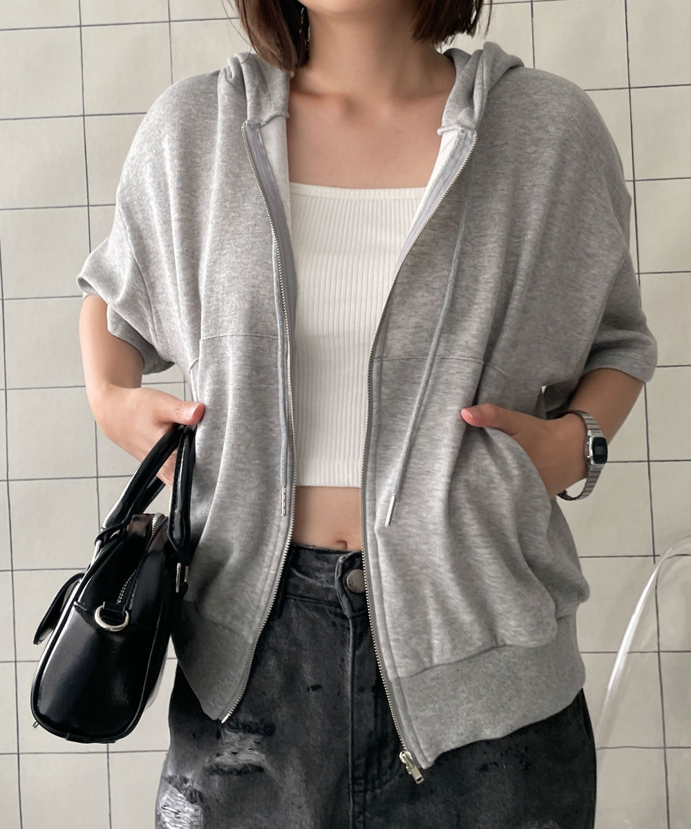 杢グレー　モデル:155cm F着用