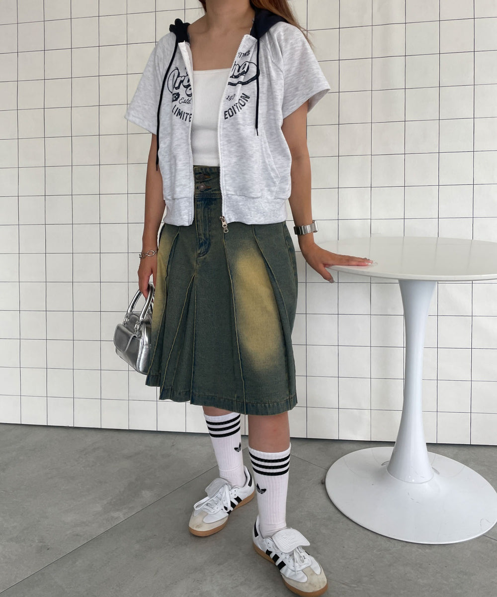 杢グレー　モデル:155cm F着用