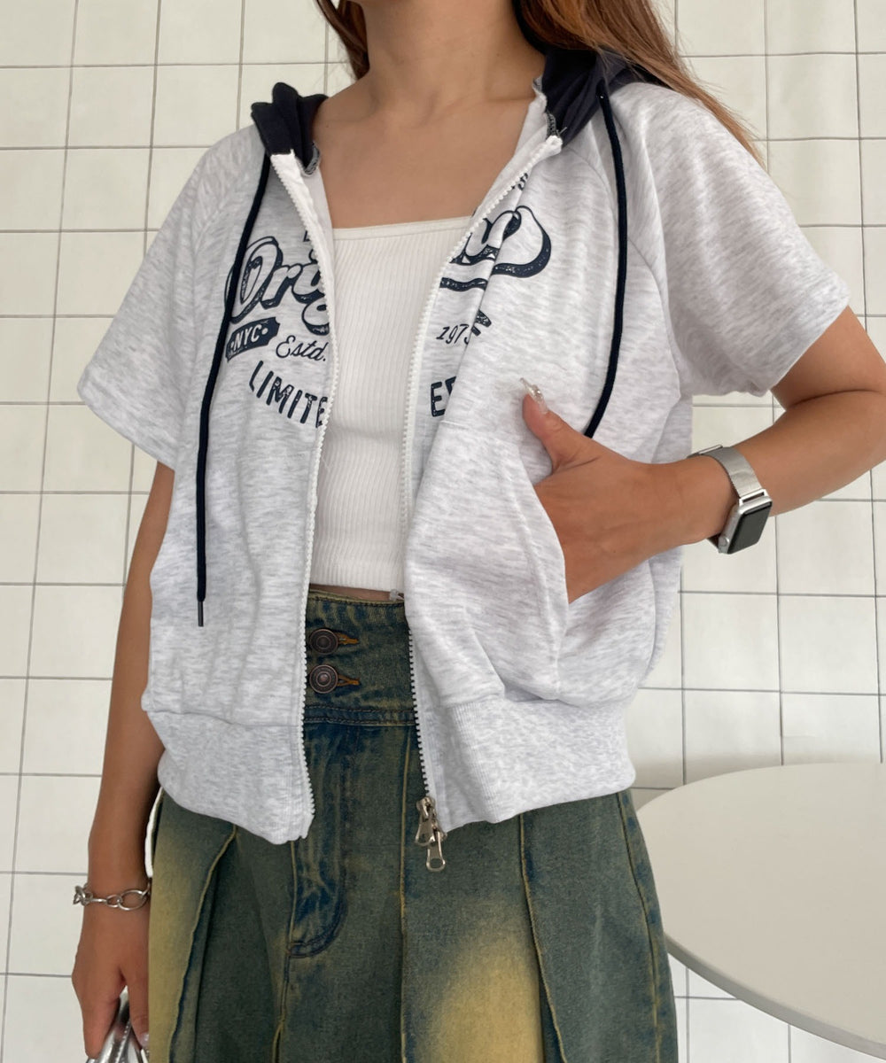 杢グレー　モデル:155cm F着用