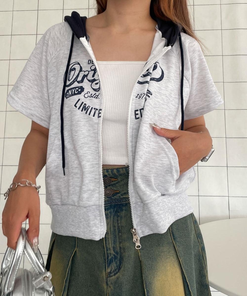 杢グレー　モデル:155cm F着用