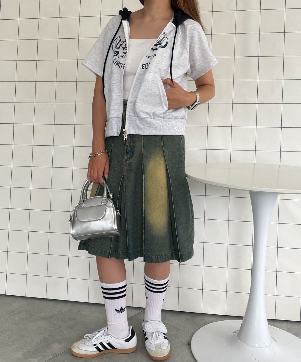 杢グレー　モデル:155cm F着用