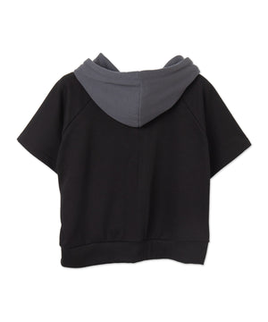 半袖ダブルZIPコンパクトパーカー