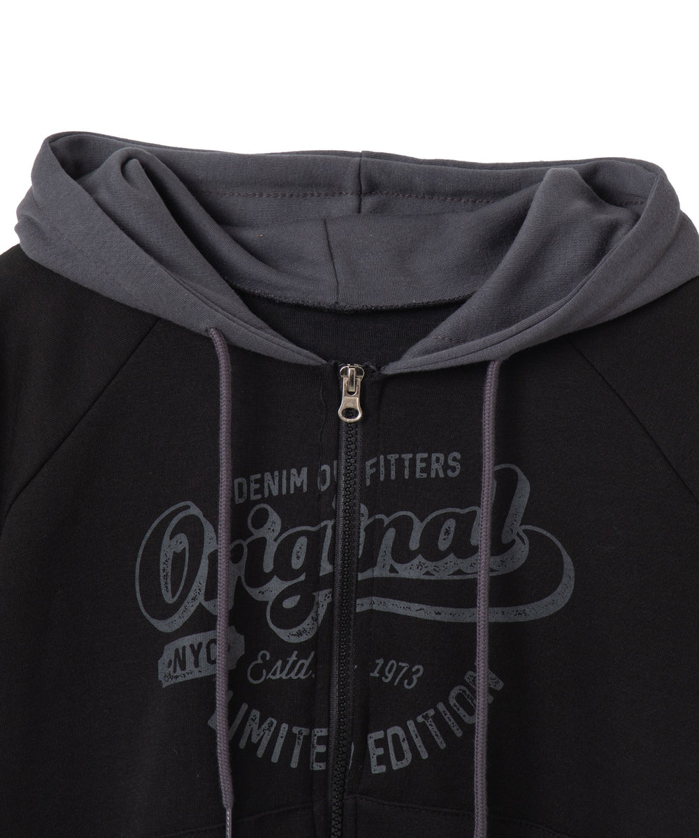 半袖ダブルZIPコンパクトパーカー