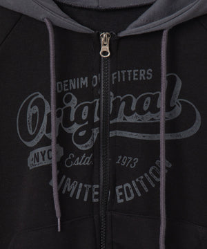 半袖ダブルZIPコンパクトパーカー