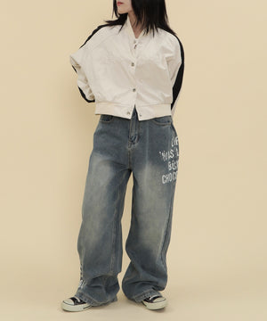 デニム中濃 モデル：147cm S着用