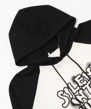 ラグランハンドライトロゴパーカー