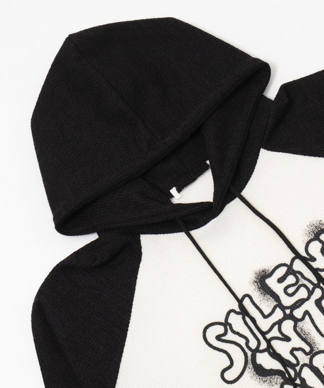 ラグランハンドライトロゴパーカー