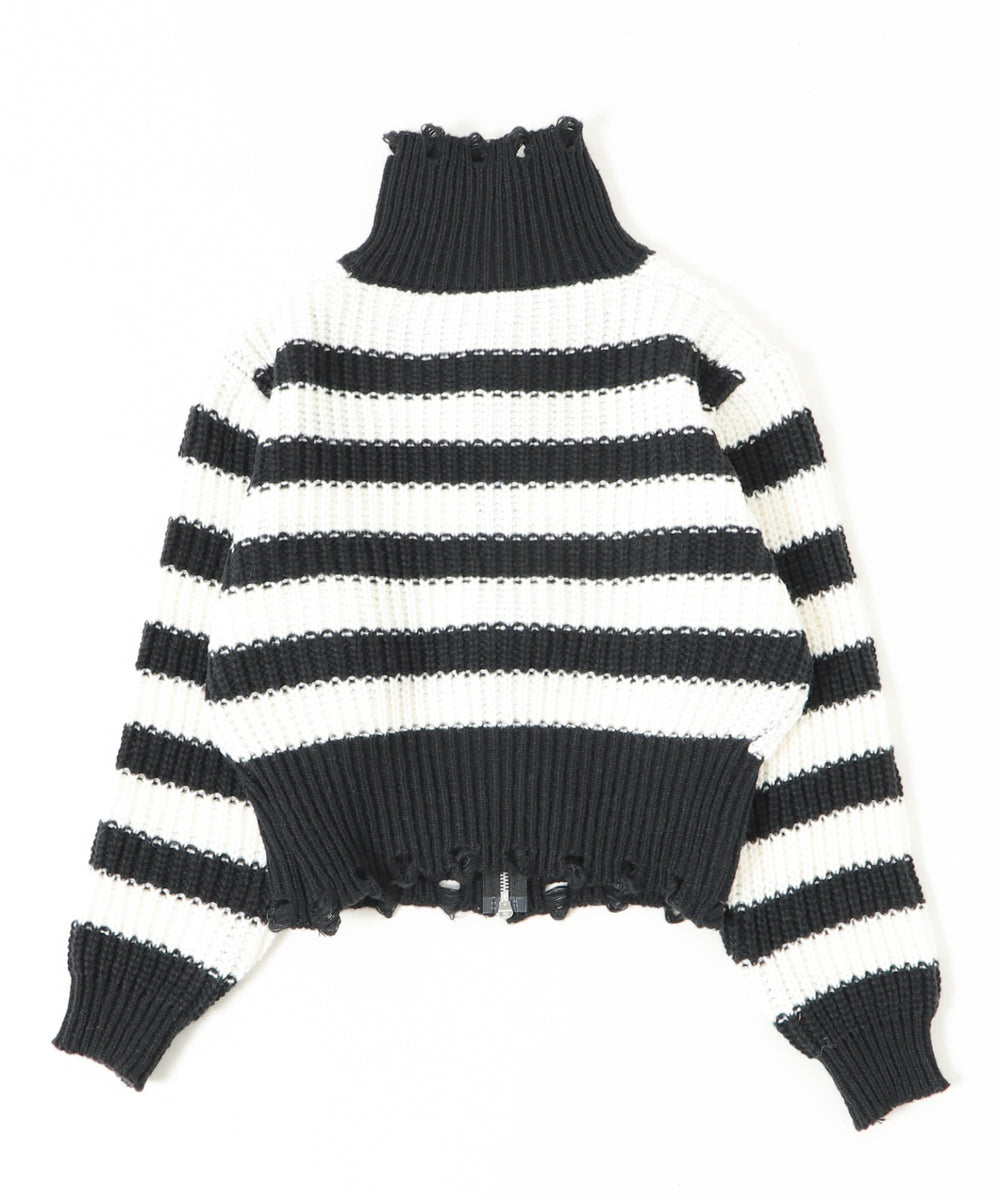 ダメージボーダーZIPニット