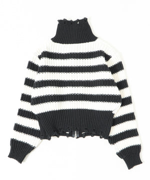 ダメージボーダーZIPニット