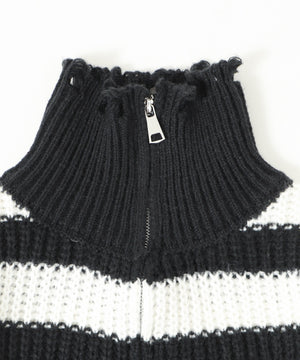 ダメージボーダーZIPニット