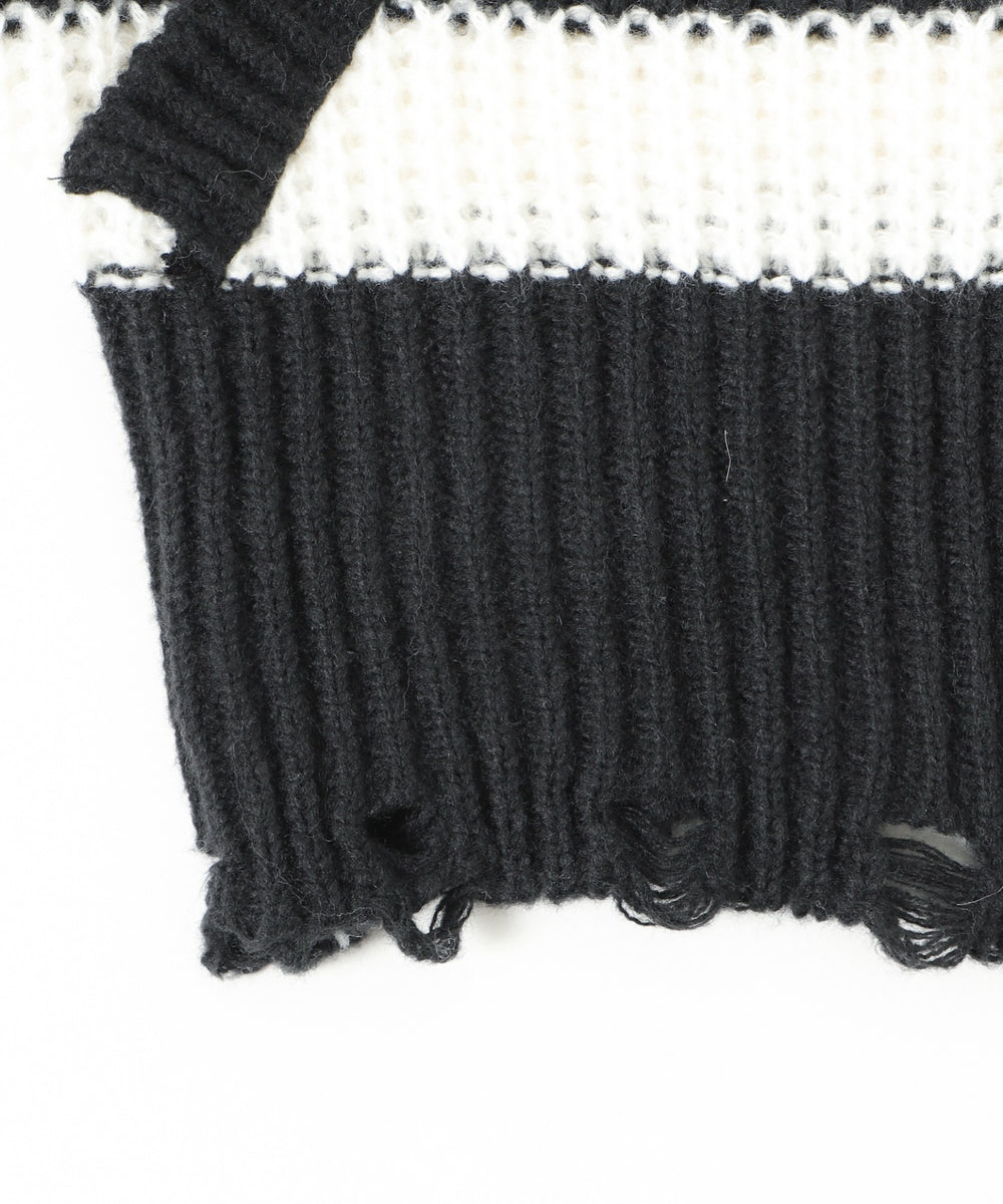 ダメージボーダーZIPニット