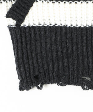 ダメージボーダーZIPニット