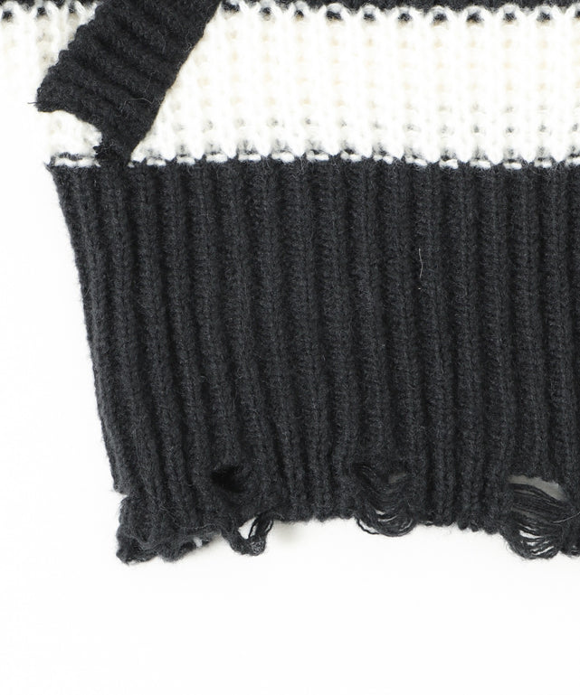 ダメージボーダーZIPニット