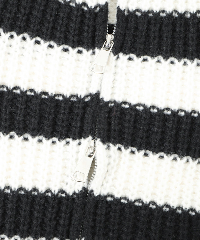 ダメージボーダーZIPニット