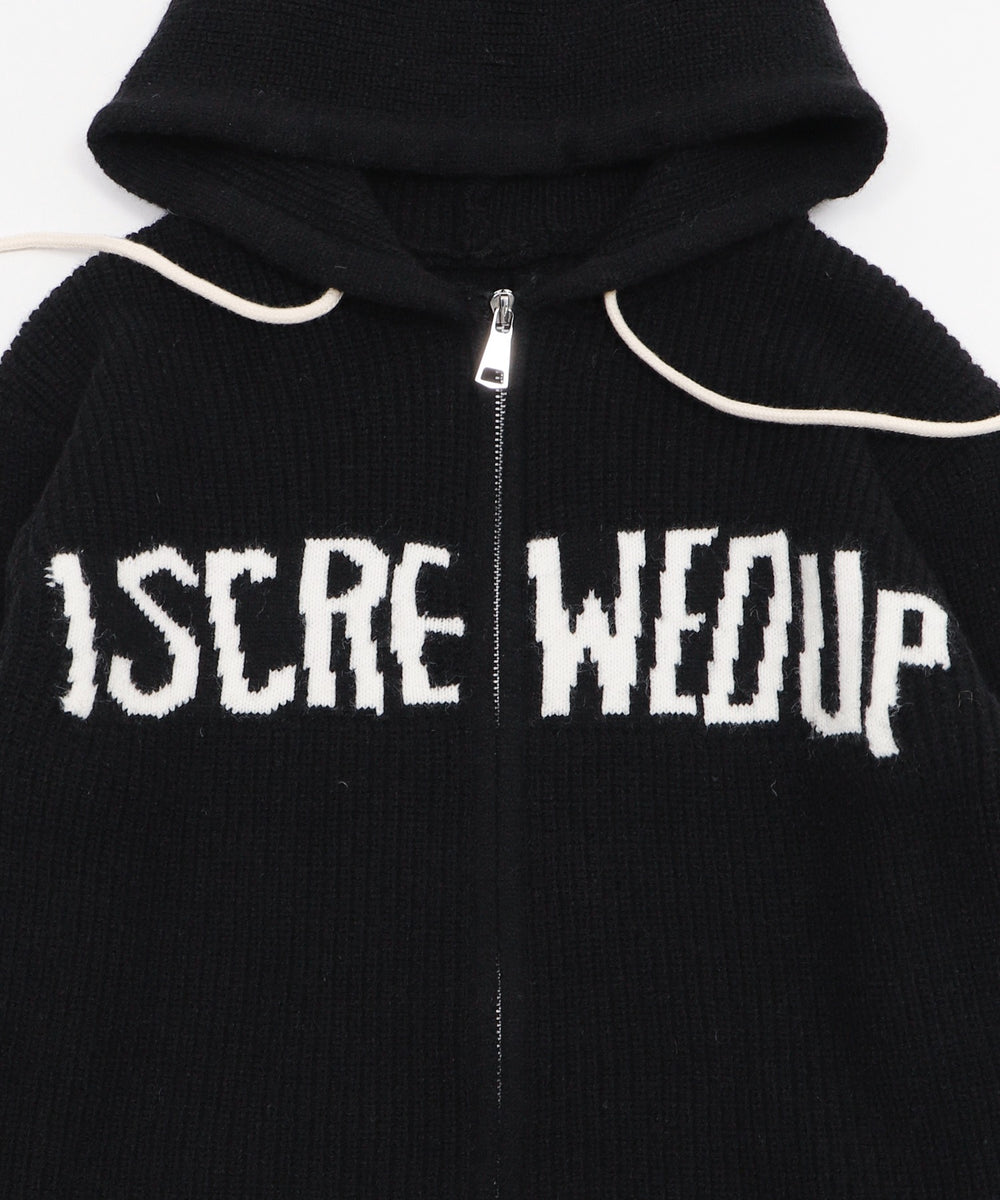 ロゴZIPニットパーカー