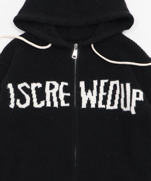 ロゴZIPニットパーカー