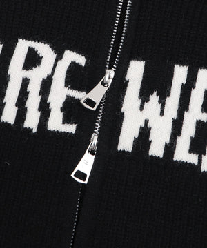 ロゴZIPニットパーカー