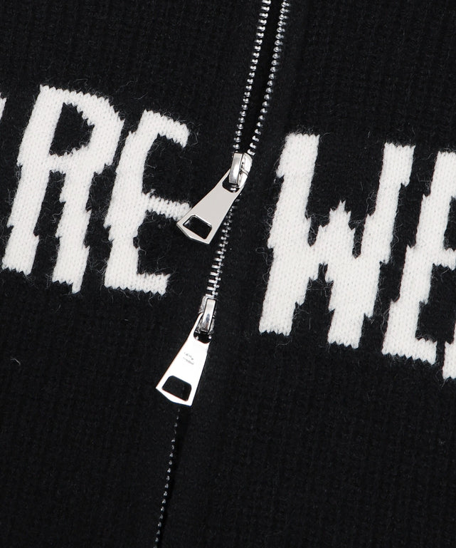 ロゴZIPニットパーカー