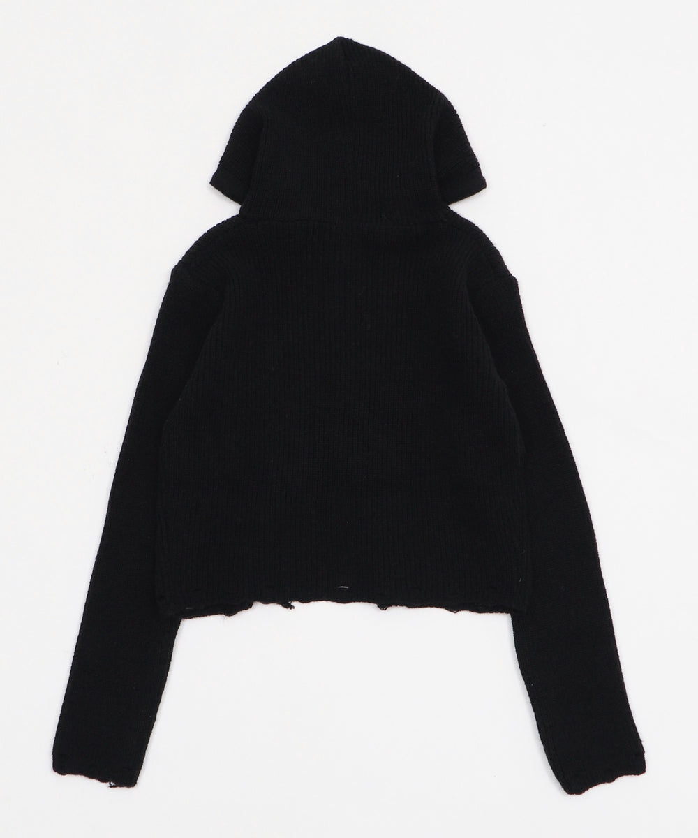 ロゴZIPニットパーカー