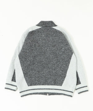 バイカラースポロゴニットトラックジャケット