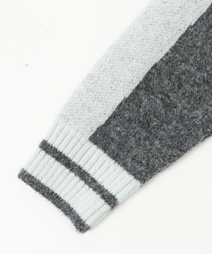 バイカラースポロゴニットトラックジャケット