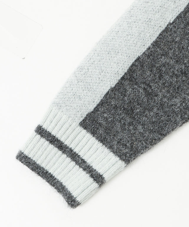 バイカラースポロゴニットトラックジャケット