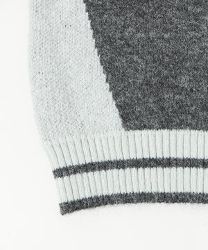 バイカラースポロゴニットトラックジャケット