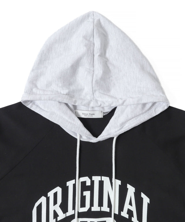 フーデッドバイカラーT