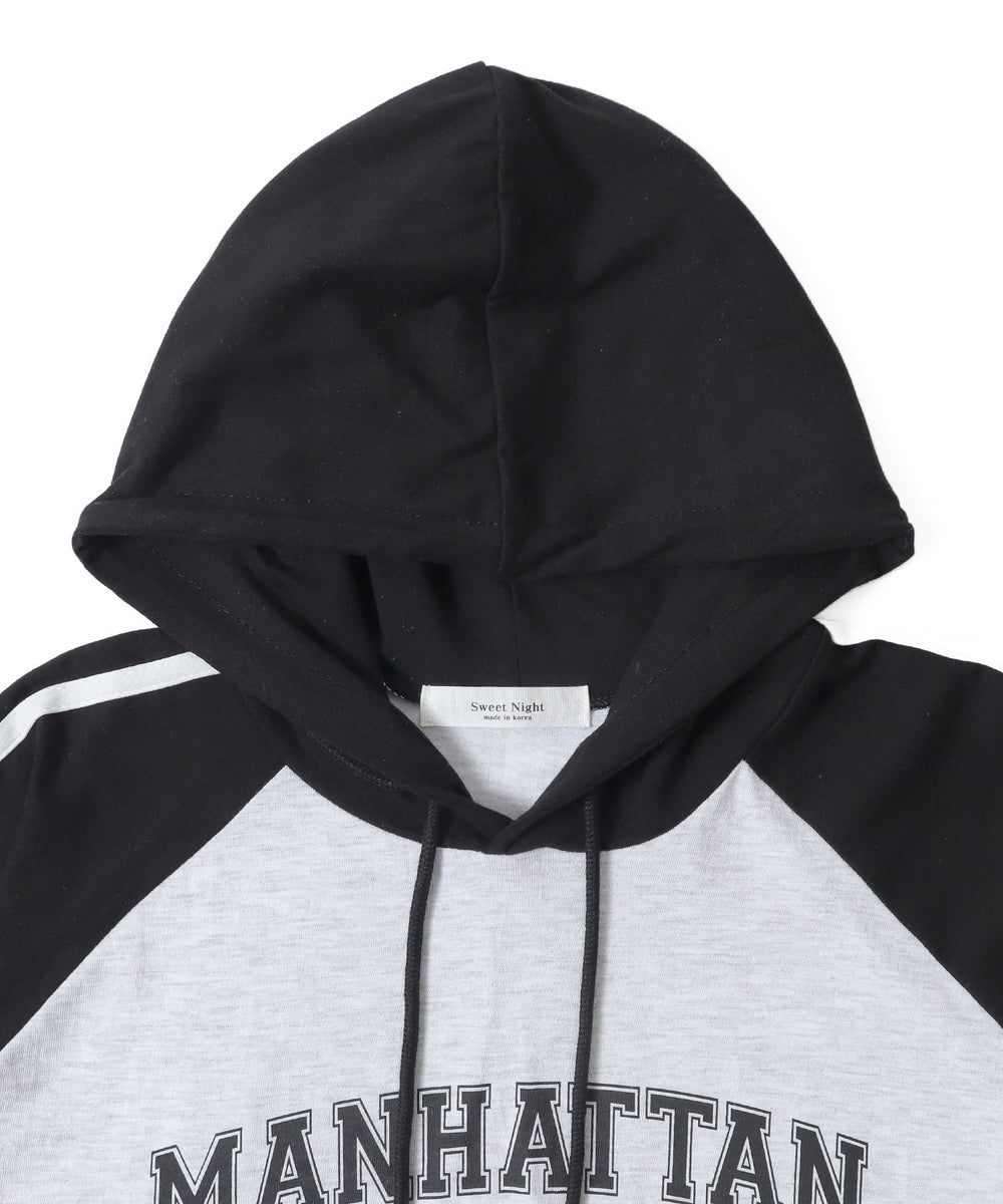 フーデッドラグランT