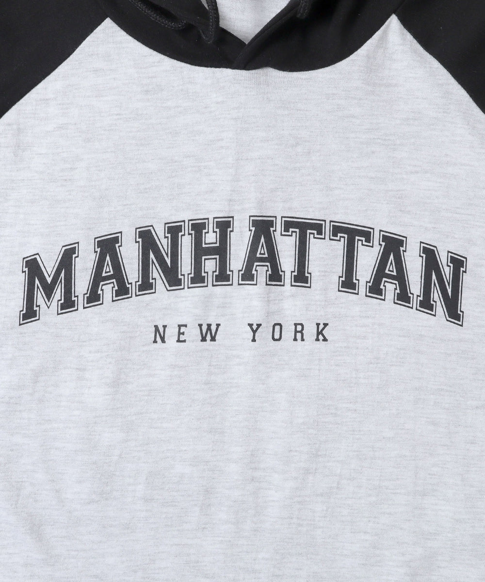 フーデッドラグランT