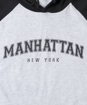 フーデッドラグランT