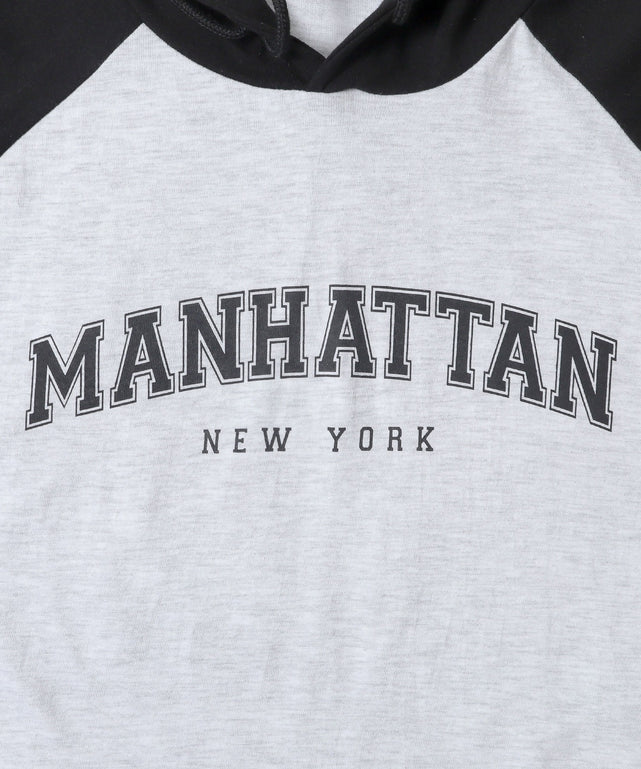 フーデッドラグランT