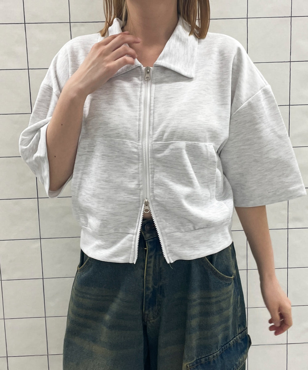 杢グレー　モデル:155cm F着用