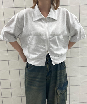 杢グレー　モデル:155cm F着用