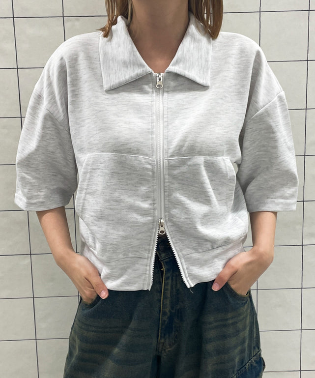 杢グレー　モデル:155cm F着用